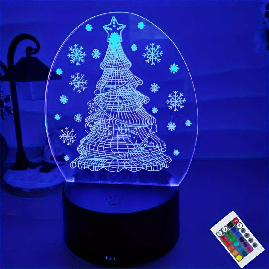 Colorful Christmas Tree Led Light Decoration - Acrylic - Remote