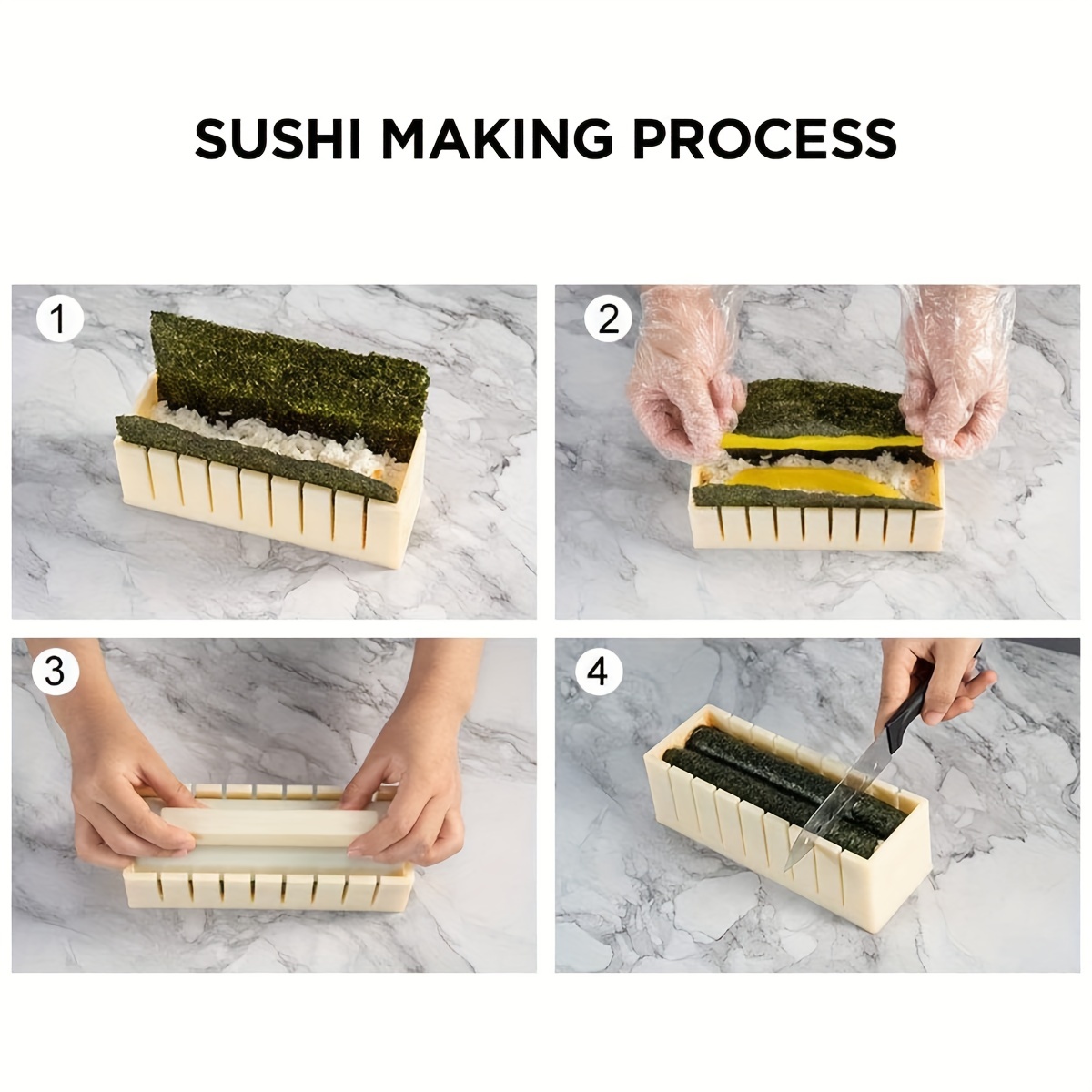 Sushi Making Kit, 13 in 1 Sushi Roller Kit With