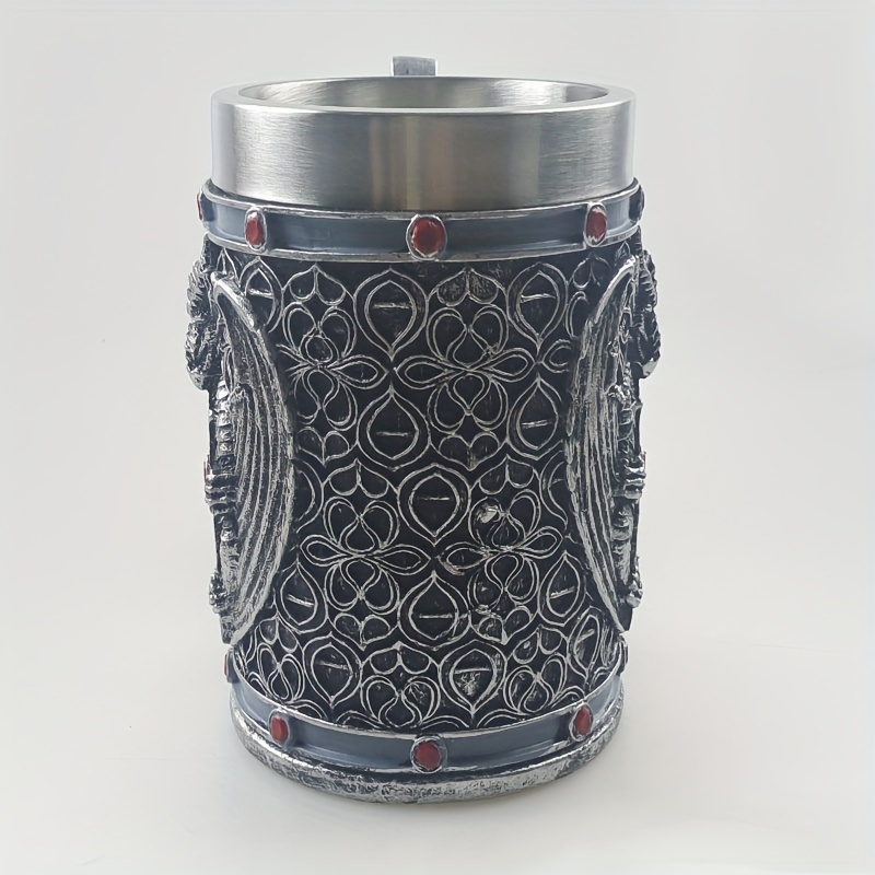 Creative Bullet Stainless Steel Water Cup, 3d Resin Embossed