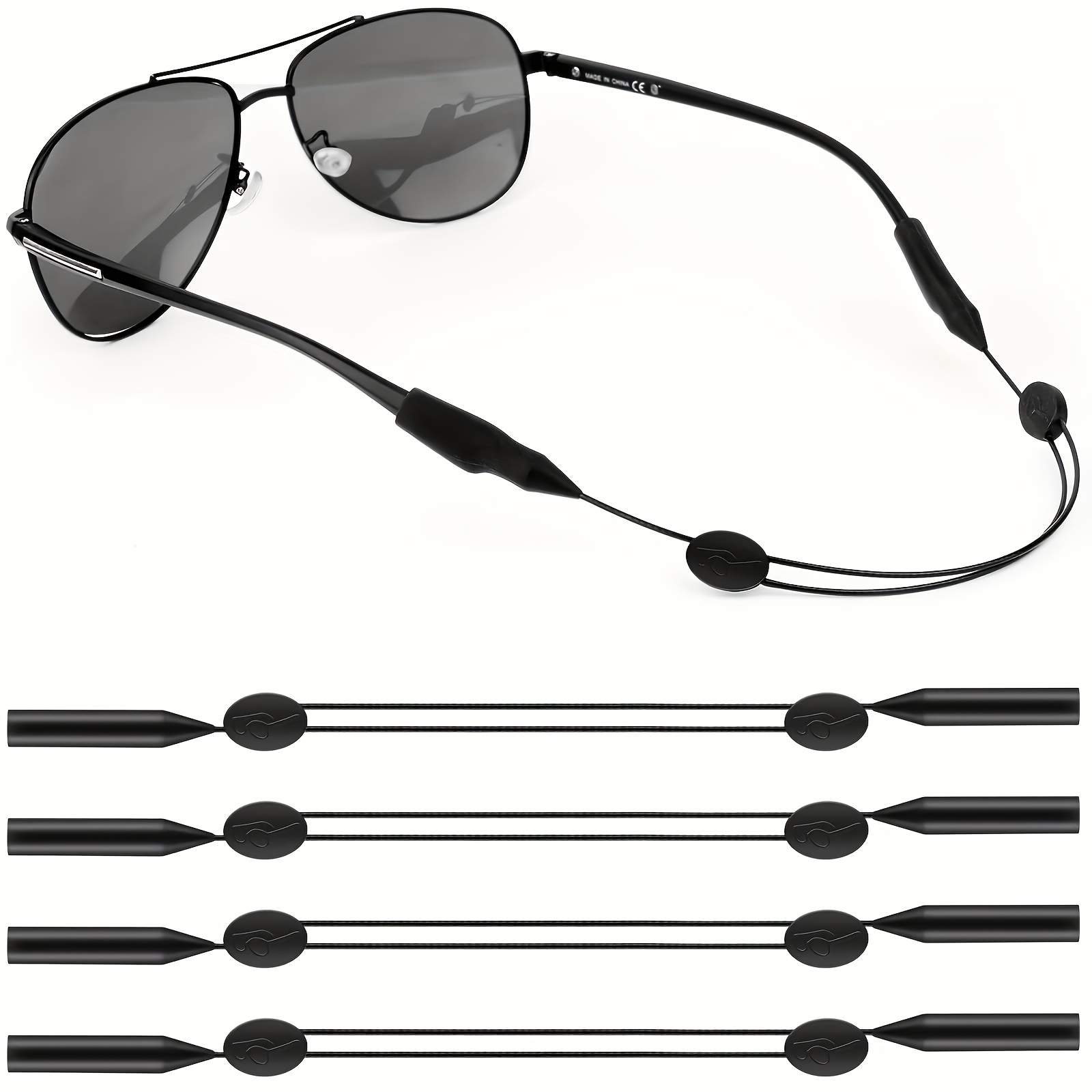 1pc Men's Adjustable Anti-Slip Glasses Strap, Telescopic Glasses Rope - No  Tail Cable Strap For Eyeglasses & Sunglasses Perfect For Men & Women & Adul