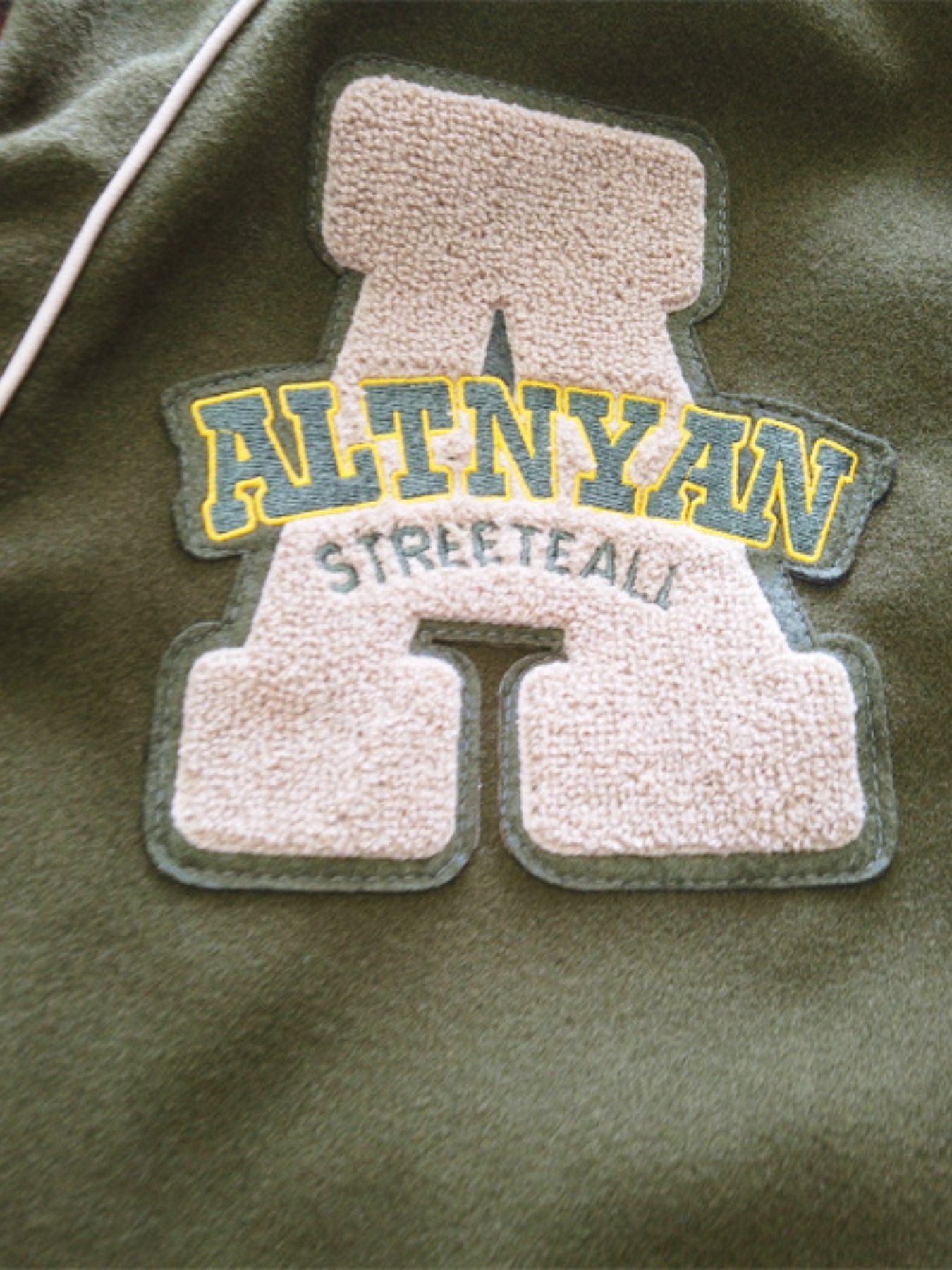 Loose Oversize Vintage Baseball Jacket With Embroidered Letters