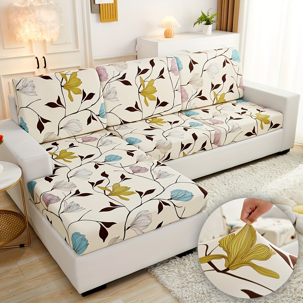 Fundas de cojín elásticas jacquard para sofá, fundas individuales, cojines  suaves y elásticos ajustables para sofá, fundas de asiento de silla, fundas