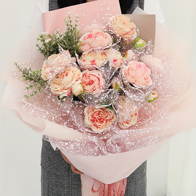 Supplies Snow Silk Corrugated Bouquet Floral Flower Shop Packaging