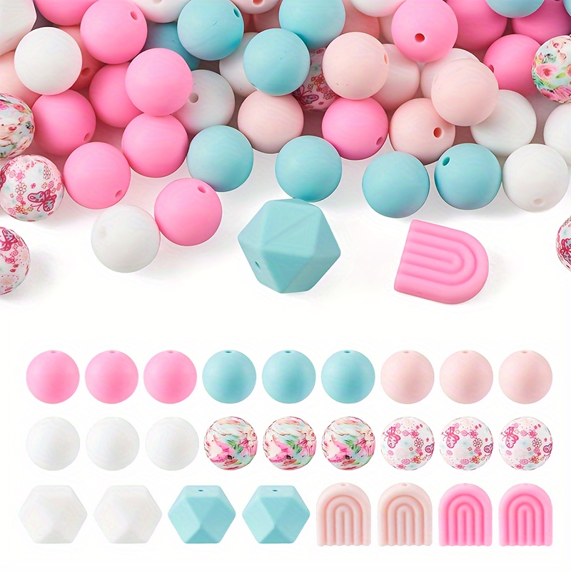 Silicone Beads Random Mixed Color Animals Silicone Bead Kit - Temu