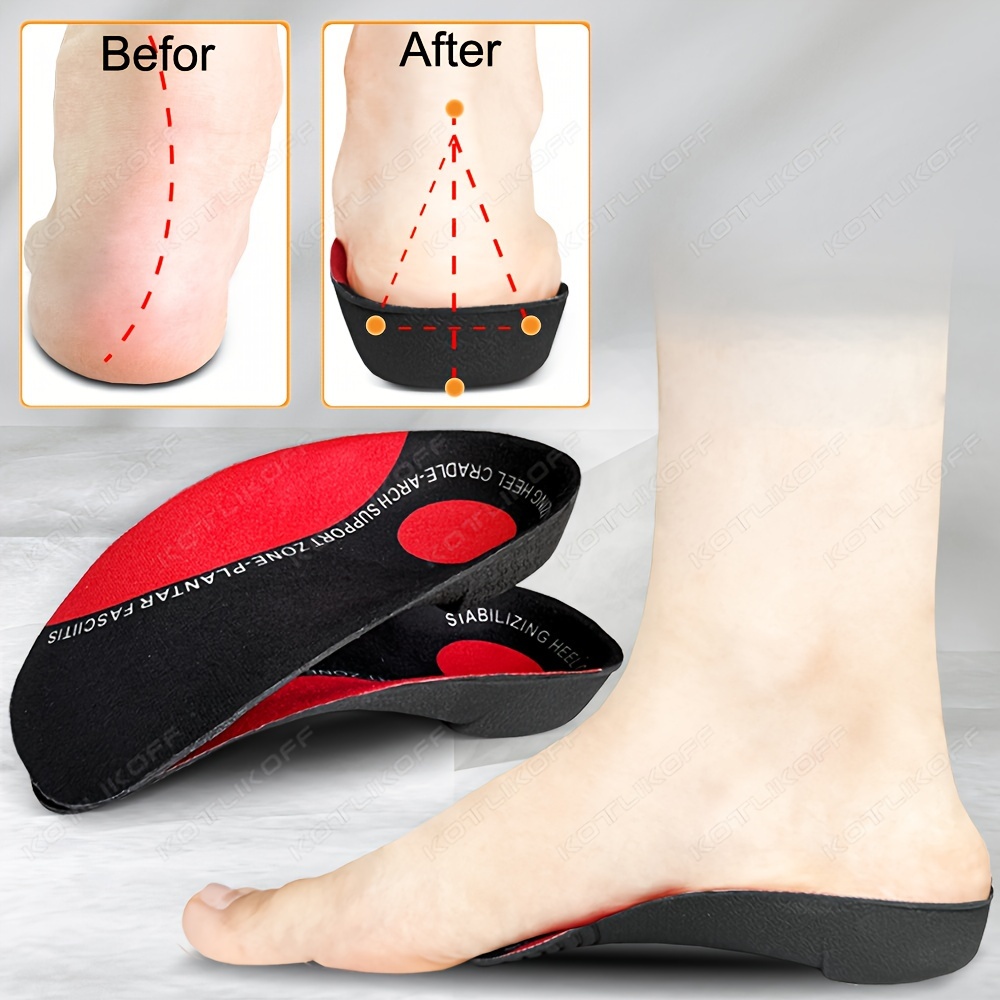 Eva Flat Feet Arch Support Orthopedic Insoles Pads Shoes Men - Temu