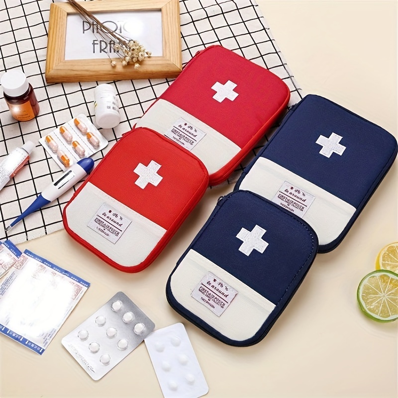 Botiquín de primeros auxilios de viaje Bolsa de médico de familia Botiquín  de primeros auxilios portátil Caja de pastillas Estuche de primeros  auxilios de emergencia Almacenamiento médico de supervivencia de nylon para