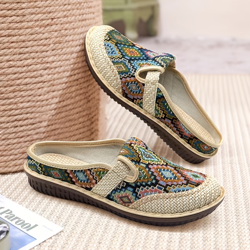 Summer Women Shoes Fashion Casual Braided Floral Pattern Toe Post Beach  Sandals - AliExpress