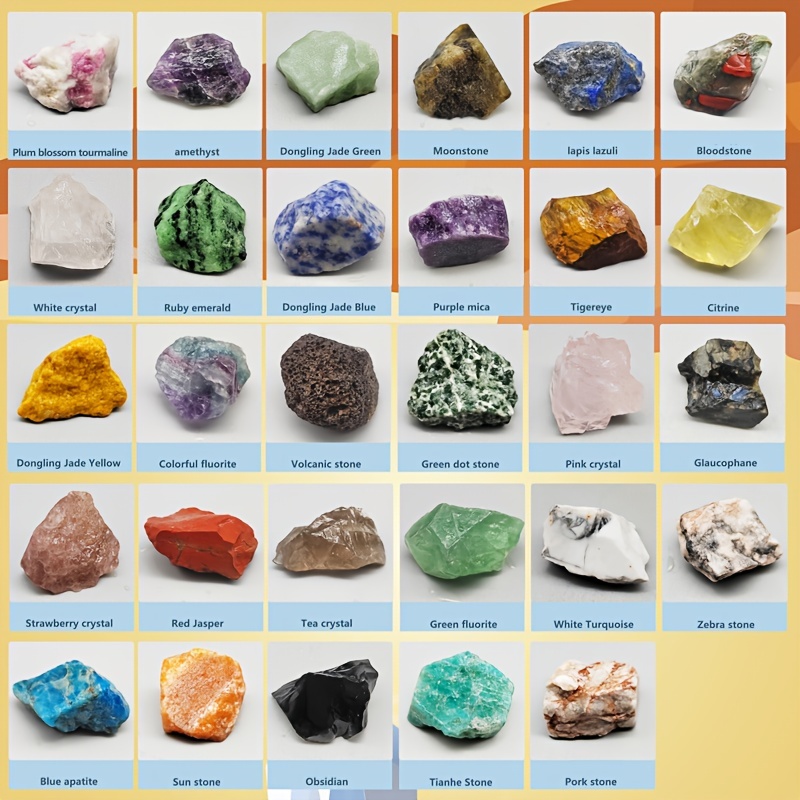 🥇▷ Namvo Juego de 15 piedras preciosas del mundo minerales