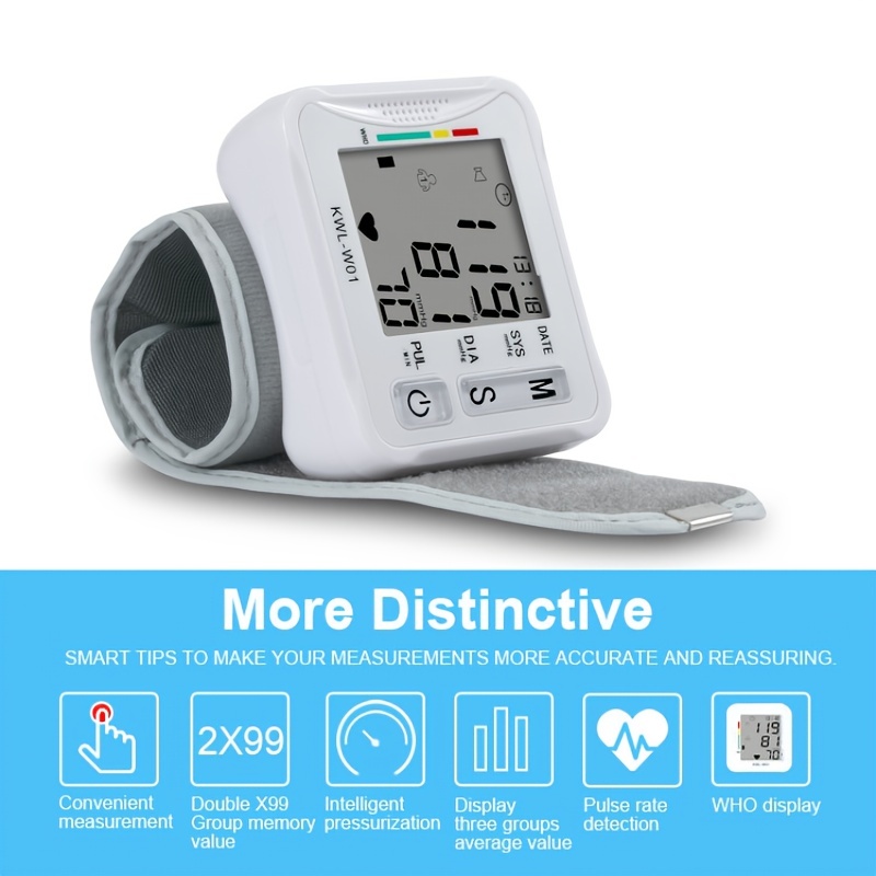 80K Arm Blood Pressure Monitor, USB Rechargeable Wrist Digital Blood  Pressure Monitor FDA