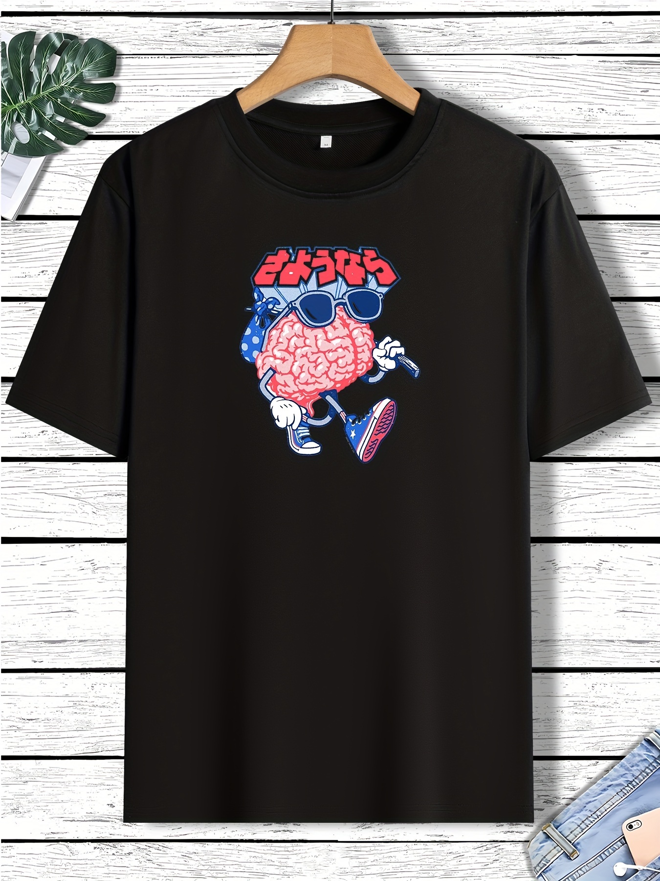 T shirt masculina estampada com estampa de desenho animado e - Temu Portugal