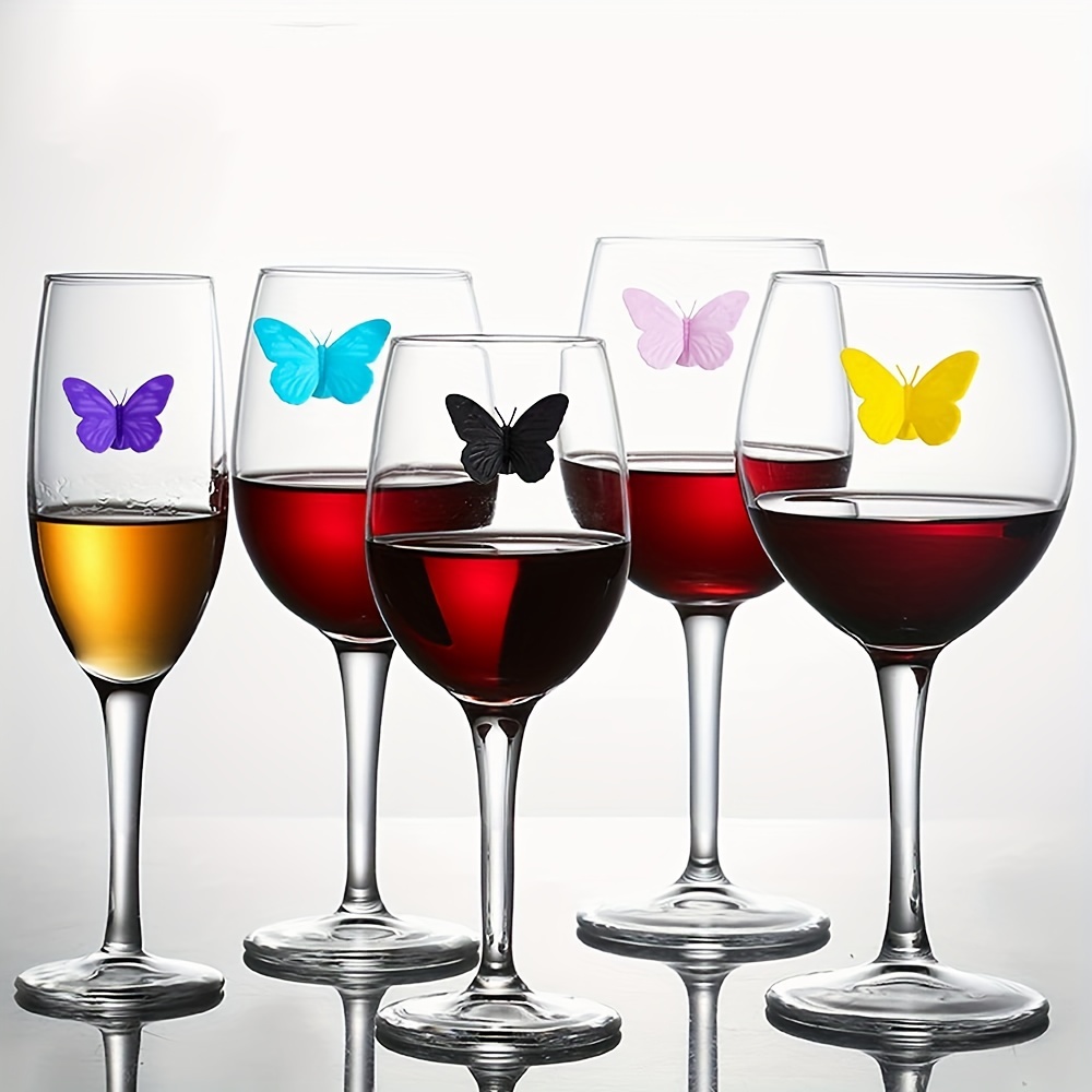 Silicone Marker, Food Grade Silicone Cute Wine Glass Identifier Markers,  Shells Starfish Leaves Stars Windmill Fire Butterfly Cup Distinguisher,  Family Party Prom Cocktail Wine Tasting Glass Identifier, Wine Set  Accessories - Temu