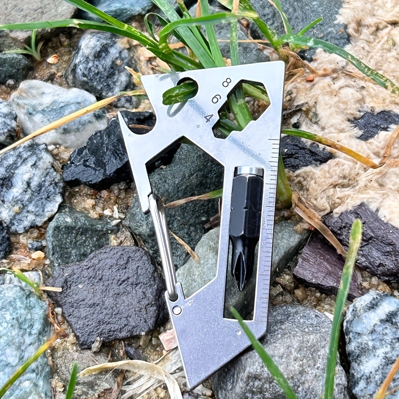 1pc Stainless Steel Multi Functional Camping Edc Tool With Bottle