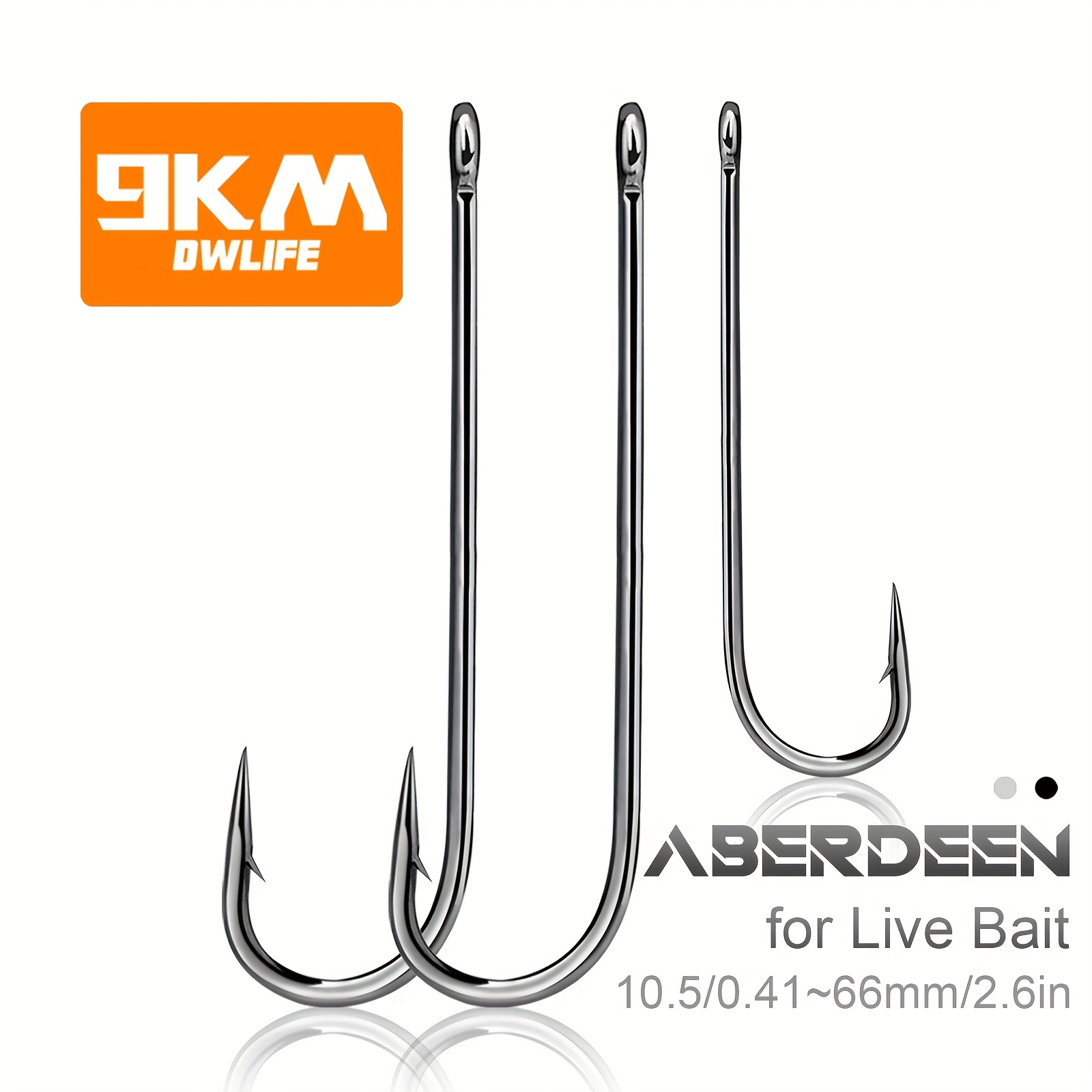 Fishing Hook Bait Jig Fish Hooks 50 Pcs/Lot High Carbon Steel Long Handle  Carp Fishing Special X Long Shank - Special Bend-Reversed Worm Hooks (Color