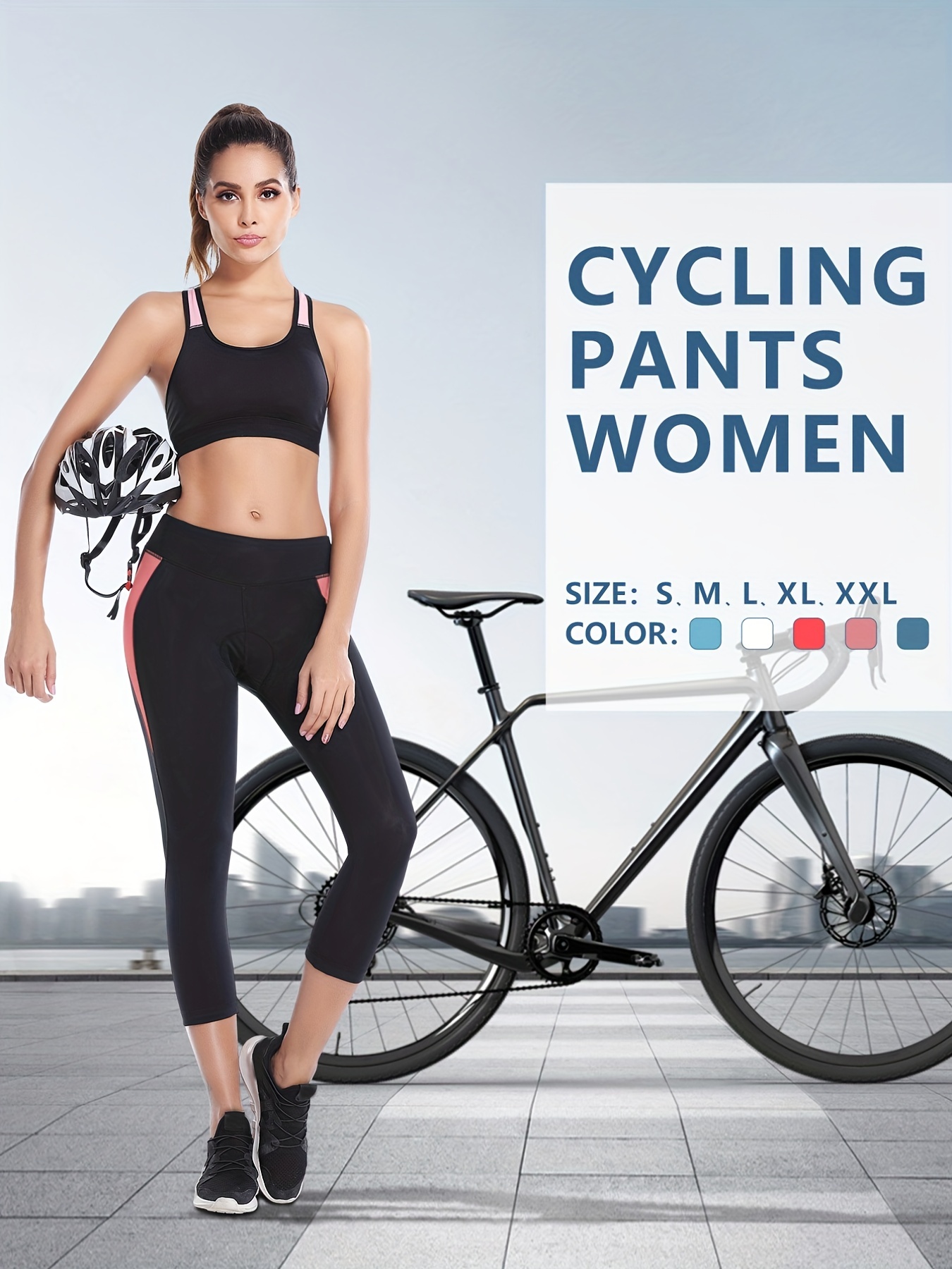 Womens Color Block Cycling Capri With 3d Padded Quick Dry Breathable Mtb  Mountain Biking Bicycle Capri Leggings Womens Activewear, Today's Best  Daily Deals