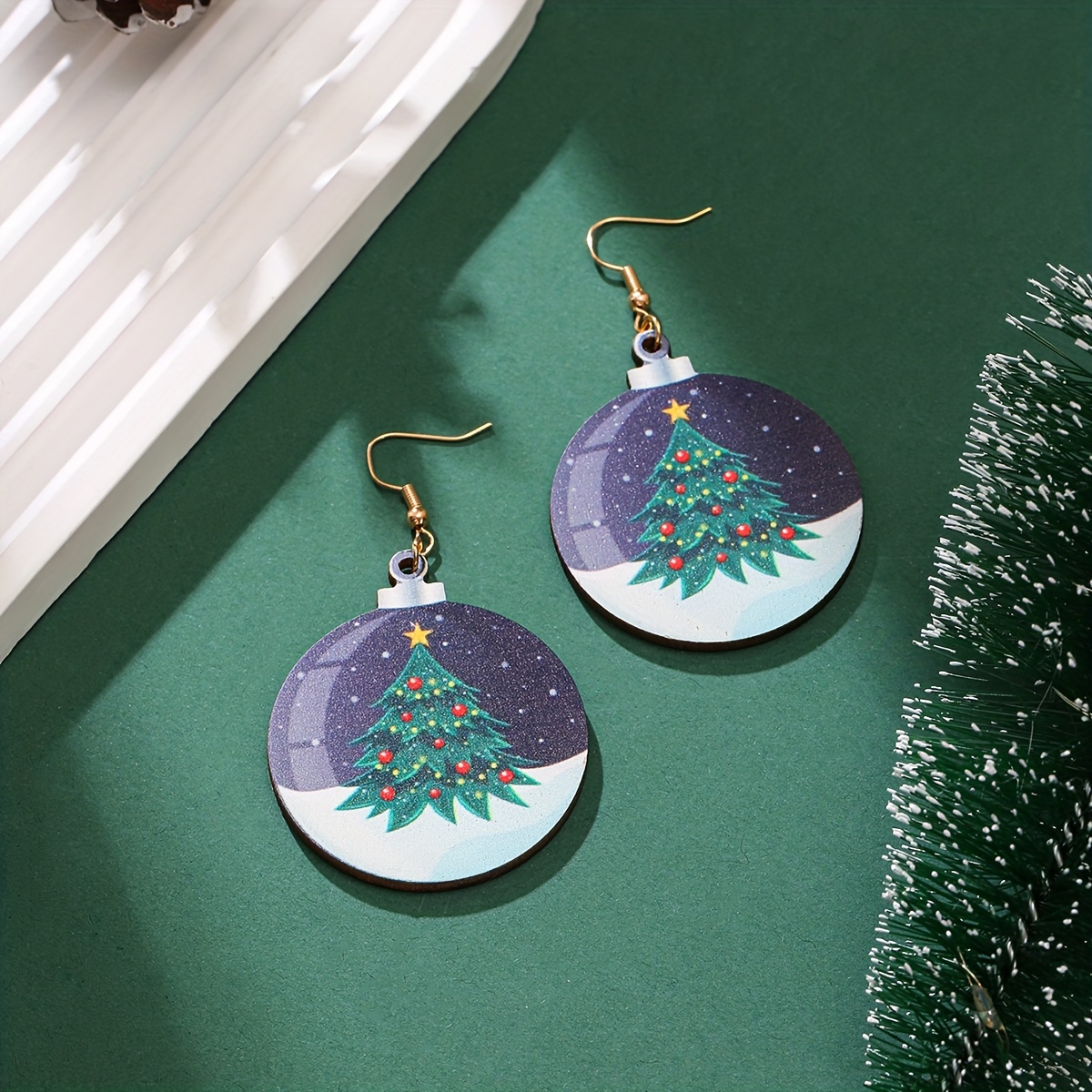 Boucles d'oreilles de Noël - Modèle Aléatoire - Jour de Fête