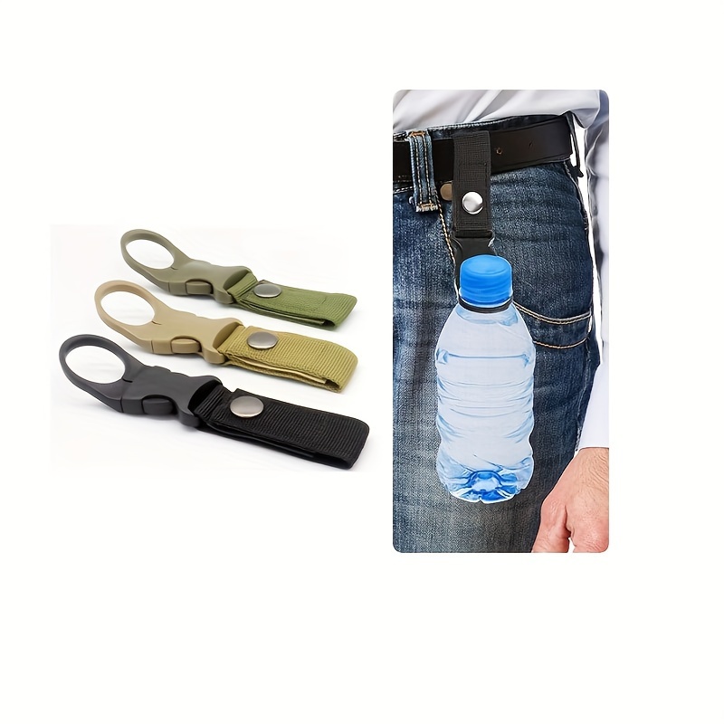 1 Pc New Carabiner Drink Water Bottle Holder Rubber Buckle Camping