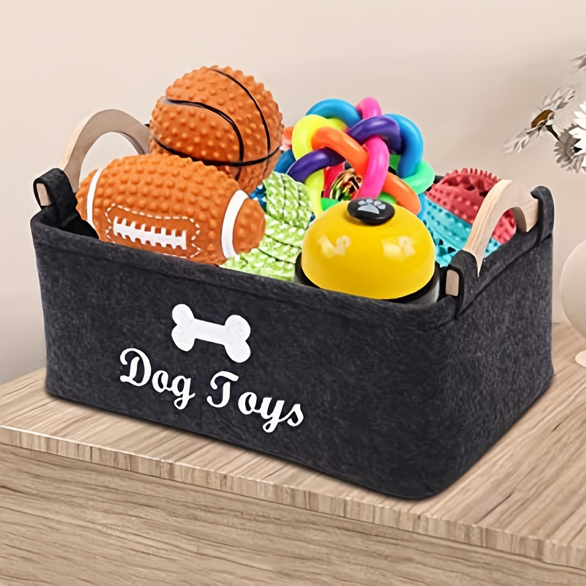 Scatola per giocattoli per cani personalizzata contenitore per la  conservazione della tela forniture per animali domestici pieghevoli cestino  per l'organizzazione di giocattoli per animali domestici accessori per  vestiti al guinzaglio - AliExpress
