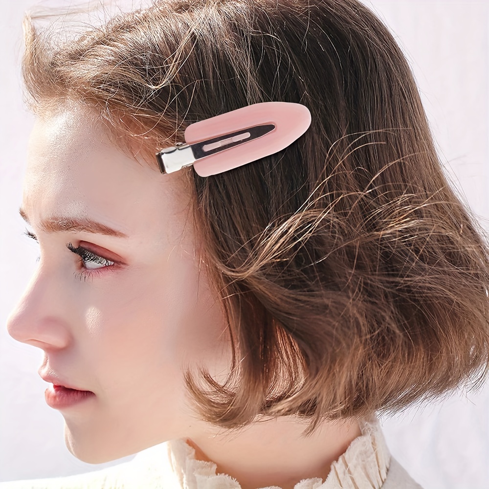 5pcs/set Matte Duckbill Clips With Three Small Clips Princess Head Braided  Hair Clips Frosted Broken Hair Side Clips