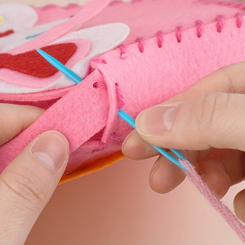 Large eye Plastic Sewing Needles Colorful Safety Lacing - Temu