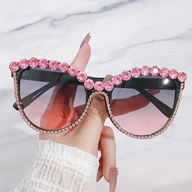 Large Square Fashion Sunglasses For Women Faux Pearl Candy Color Decorative  Glasses Photo Booth Props For Summer Beach Party - Temu