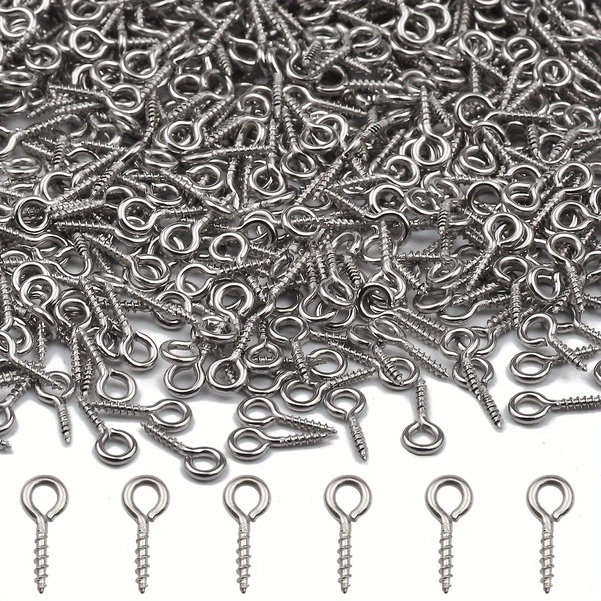 100pcs 4x8/5x10/5x12mm Stainless Steel Eye Pins Non-tarnish Screws For Handmade Diy Bracelet Necklace Earring Pendant Jewelry Making Supplies Accessories