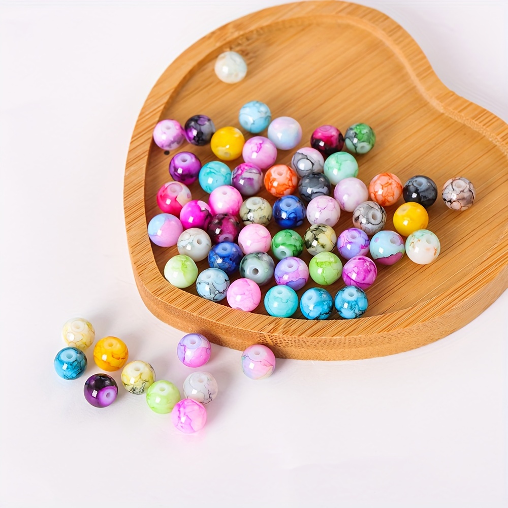 Acrylic Glass Beads Set Diy Jewelry Making Kit Crystal Beads - Temu