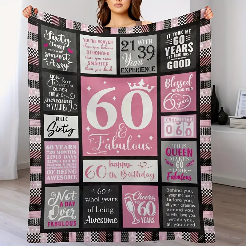 60th Birthday Gifts For Women Blanket 60th Birthday Gift - Temu