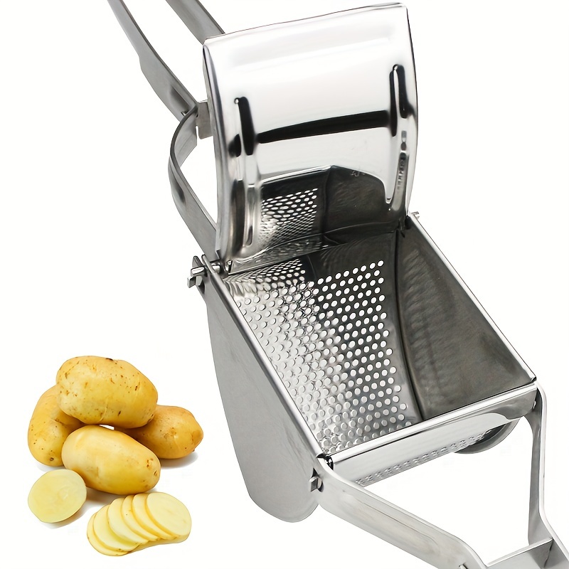 Potato Masher, Stainless Steel Potato Masher, Kitchen Vegetable Mesher With  Non-slip Handle, Manual Fruit Mesher, Folding Potato Ricer, Potato Press,  Vegetable Crusher, Kitchen Stuff, Kitchen Tool - Temu