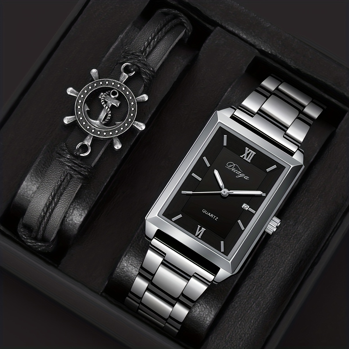 1pc Women's Fashionable And Versatile Steel Strap Quartz Watch