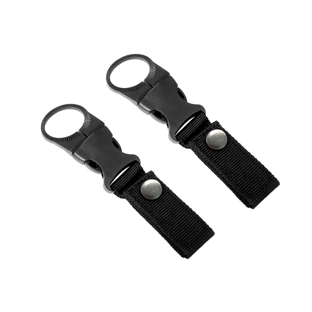 1/2PCS High Quality Aluminum Sports Kettle Buckle Outdoor Carabiner Water  Bottle Holder Rubber Buckles Hook Camping Hiking Tool