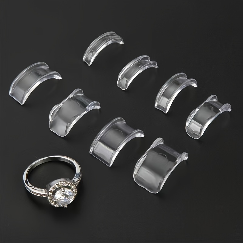 Ajustador de tamaño de anillo para anillos sueltos, paquete de 12 unidades,  4 tamaños para cualquier tamaño de anillo, protectores de anillo