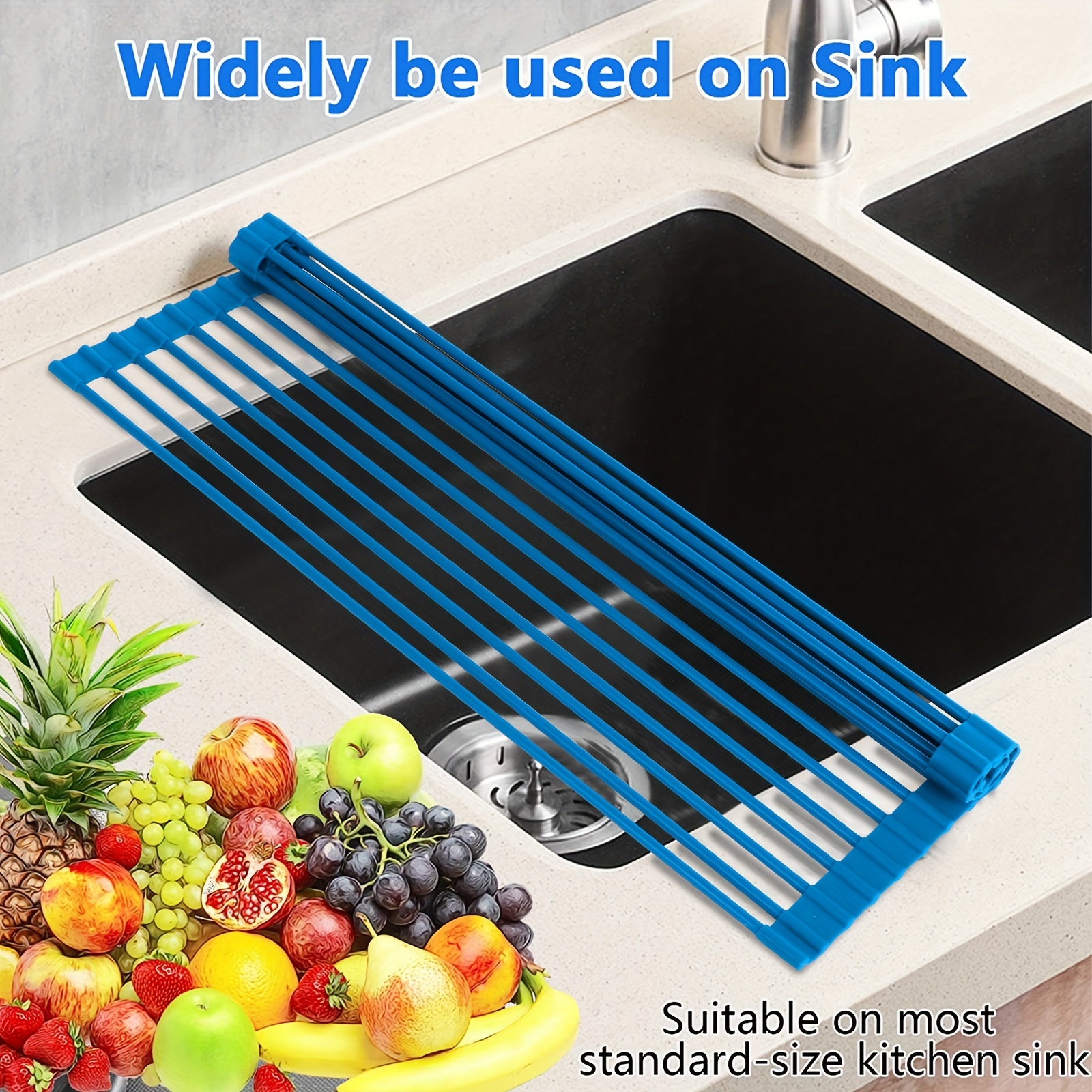 Roll up Dish Drying Rack Kitchen Roll up Sink Drying Rack Portable