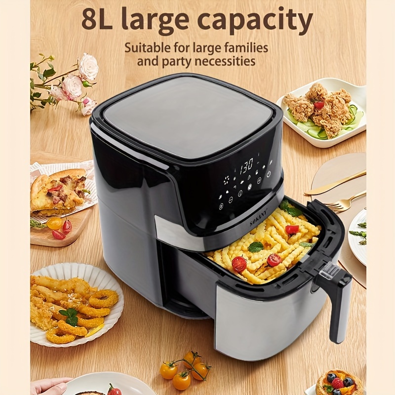 Large Capacity Air Fryer Electric Air Fryer With Display - Temu Germany