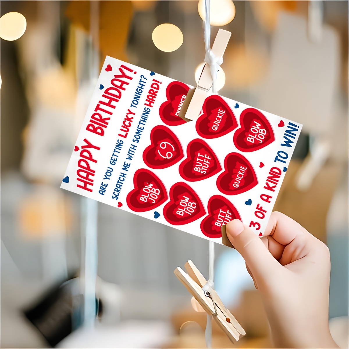 Naughty Valentines Day Cards for Boyfriend, Funny Scratch Off Card for Him