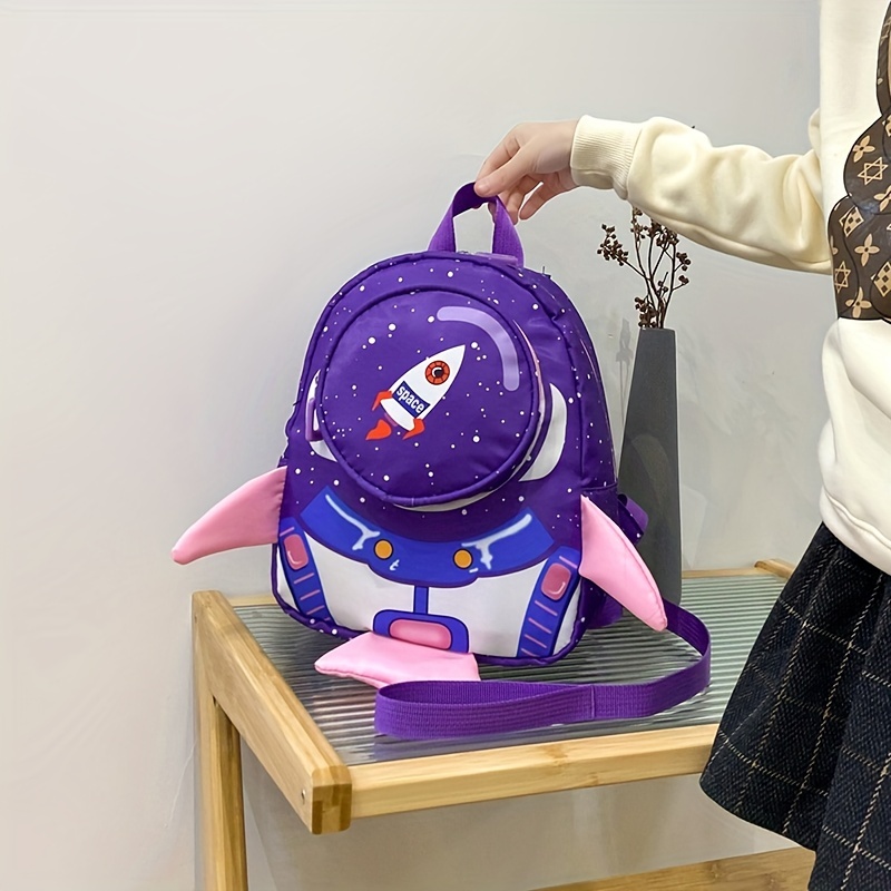 Space Rocket Kids Backpack with Rein