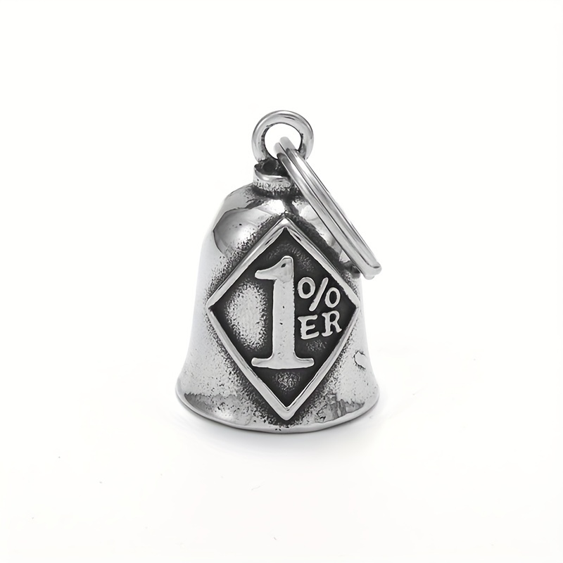 Retro Punk Style Bell Pendant Keychain for Men