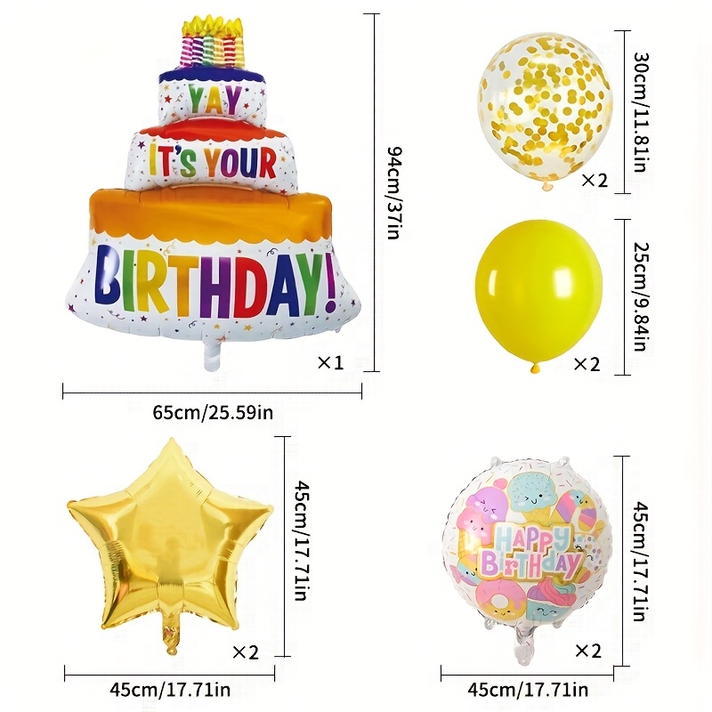 Deco Anniversaire Décorations Ballons Anniversaire Décorations Gâteaux  Bannière Anniversaire D'anniversaire Déco : : Cuisine et Maison