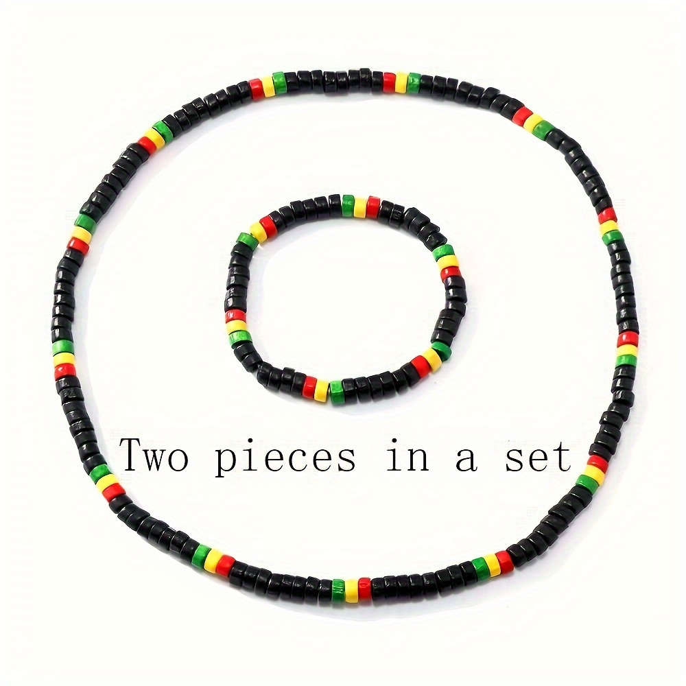 Image of Fashion Simple Wood Beads Red Wood Beads Jewelry Gift Jewelry