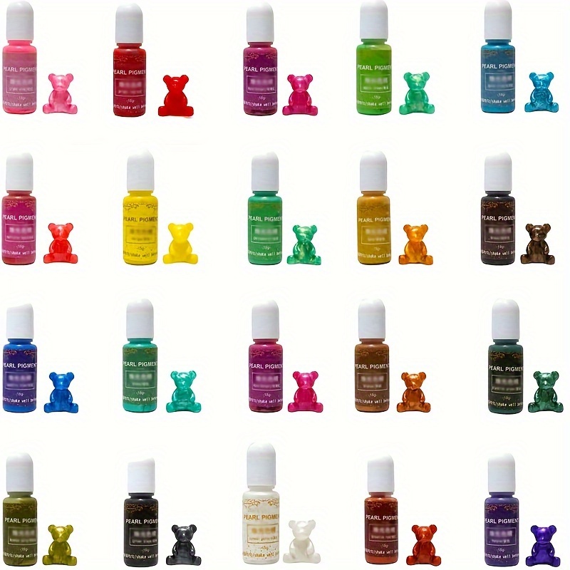 30 colores de resina epoxi, pigmento de resina epoxi líquida transparente,  colorante de resina altamente concentrado para colorear resina, fabricación