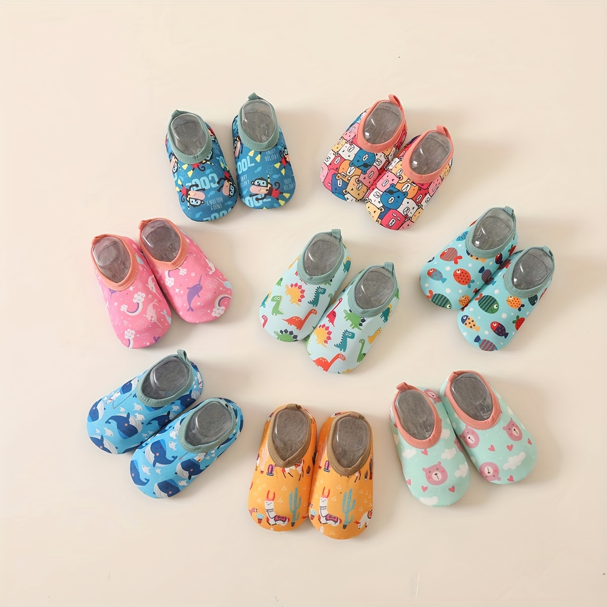 Calcetines antideslizantes para bebé, niño y niña, calcetines de suelo con  estampado de animales, calcetines de agua descalzos de dibujos animados,  zapatos y calcetines de suelo antideslizantes - AliExpress