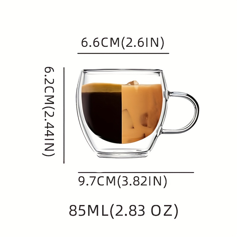 Double Layer Glass Insulated Espresso Cups Clear Coffee Cups - Temu