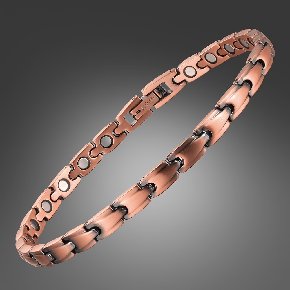 Slim Solid Pure Copper Magnetic Bracelet women men Arthritis Pain Relief  Energy | eBay