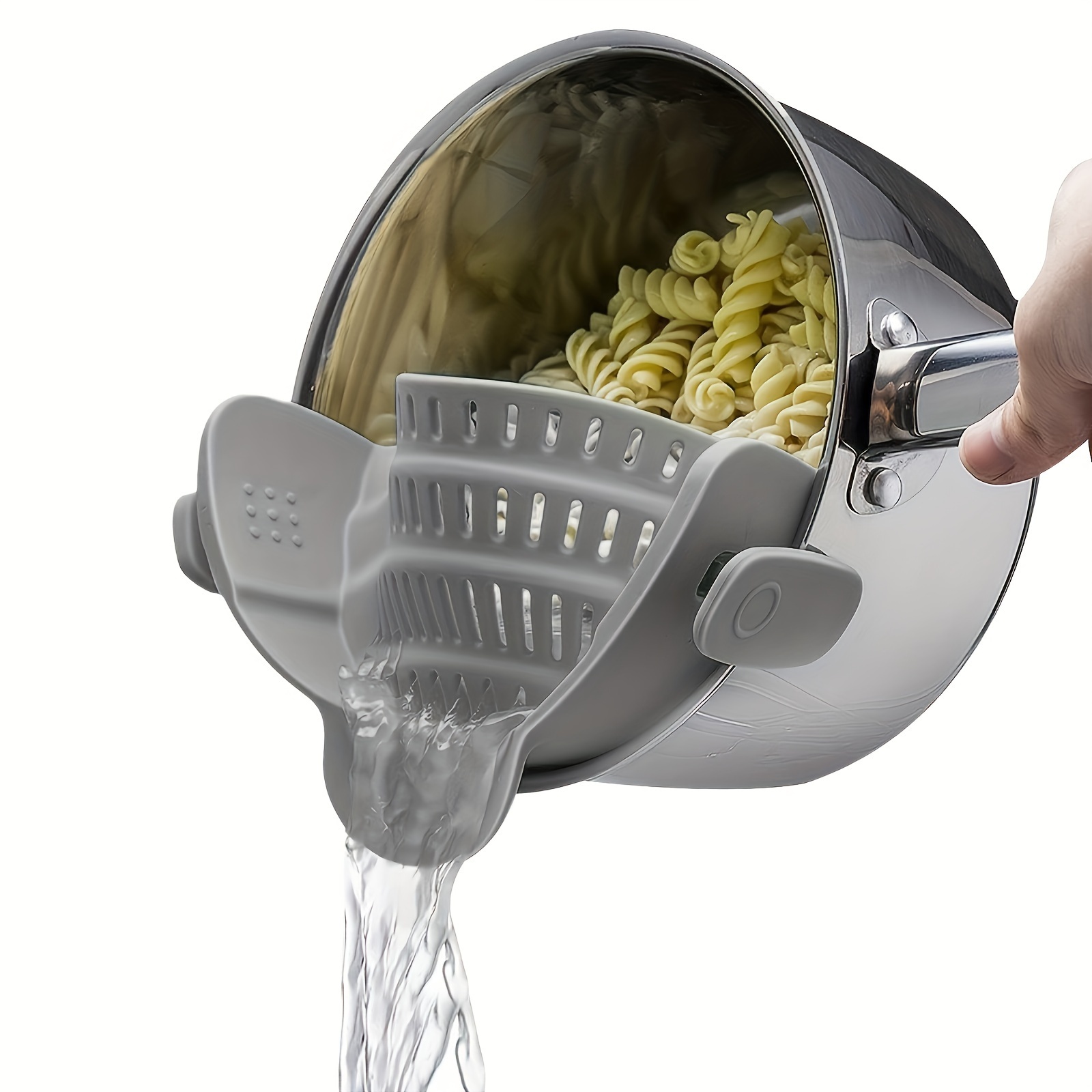 Silicone Food Strainer Pasta Clip-on Water Drainers For Pots Pans