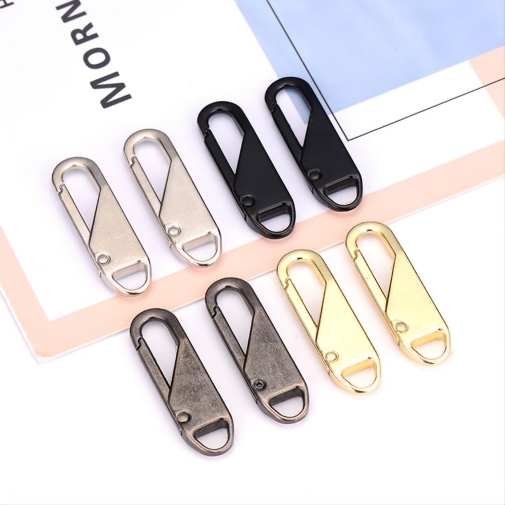 4PCS Removable Zipper Pull For Clothing Zip Fixer Travel Bag Shoes Suitcase  Backpack Zipper Head Slider DIY sewing Kits Metal Zi