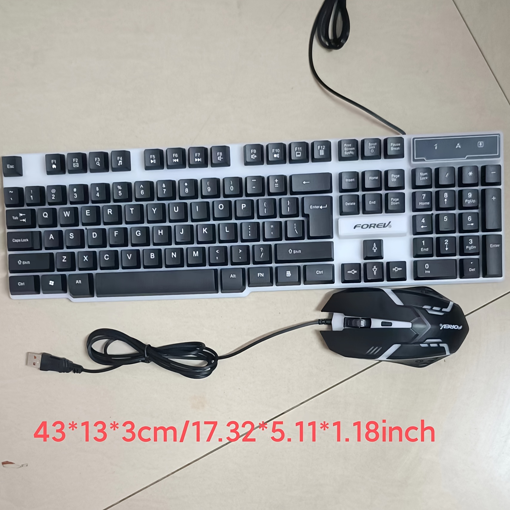  TKL - Teclado y mouse con cable para juegos