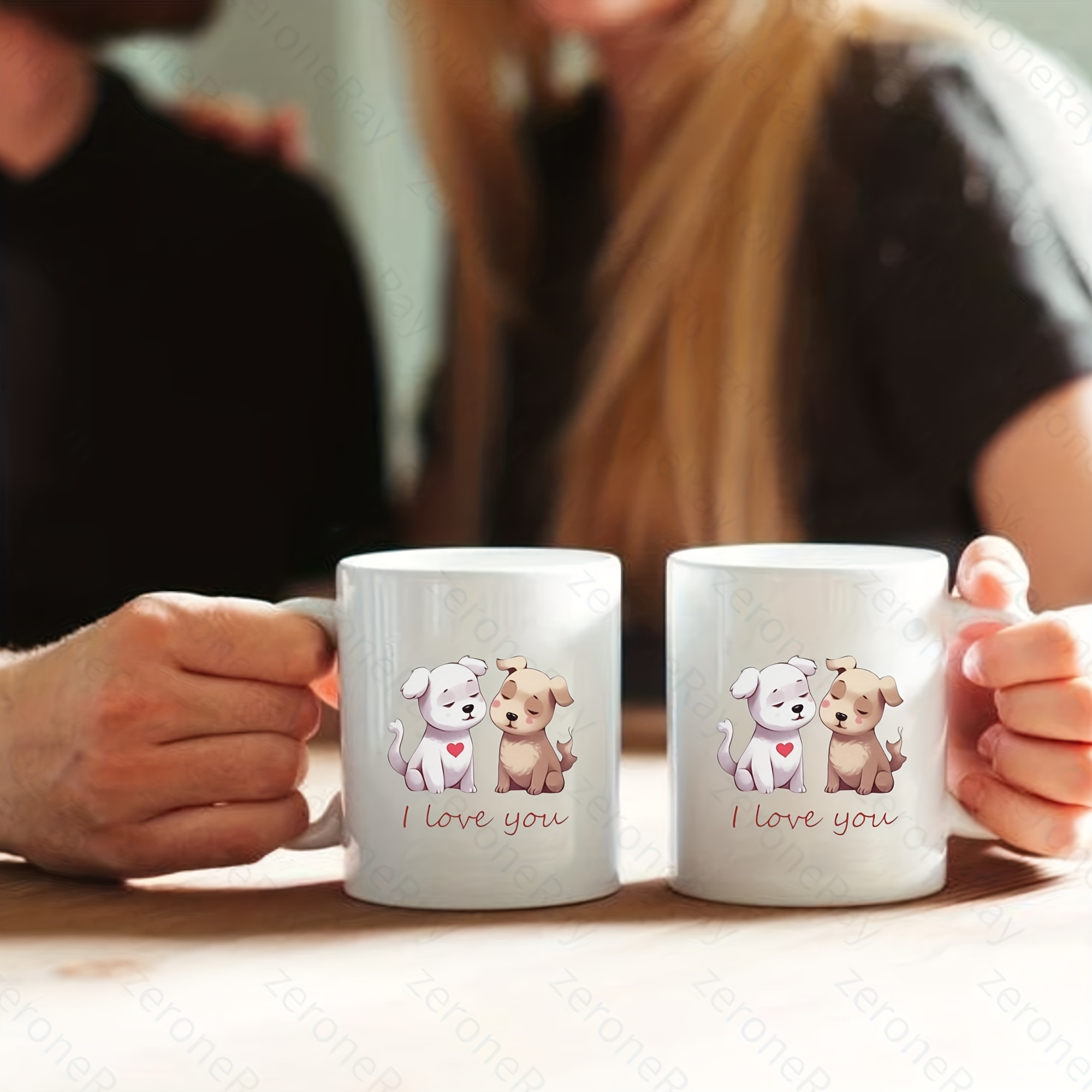 Unique His and Her Coffee Mugs for Anniversary, Love You to the