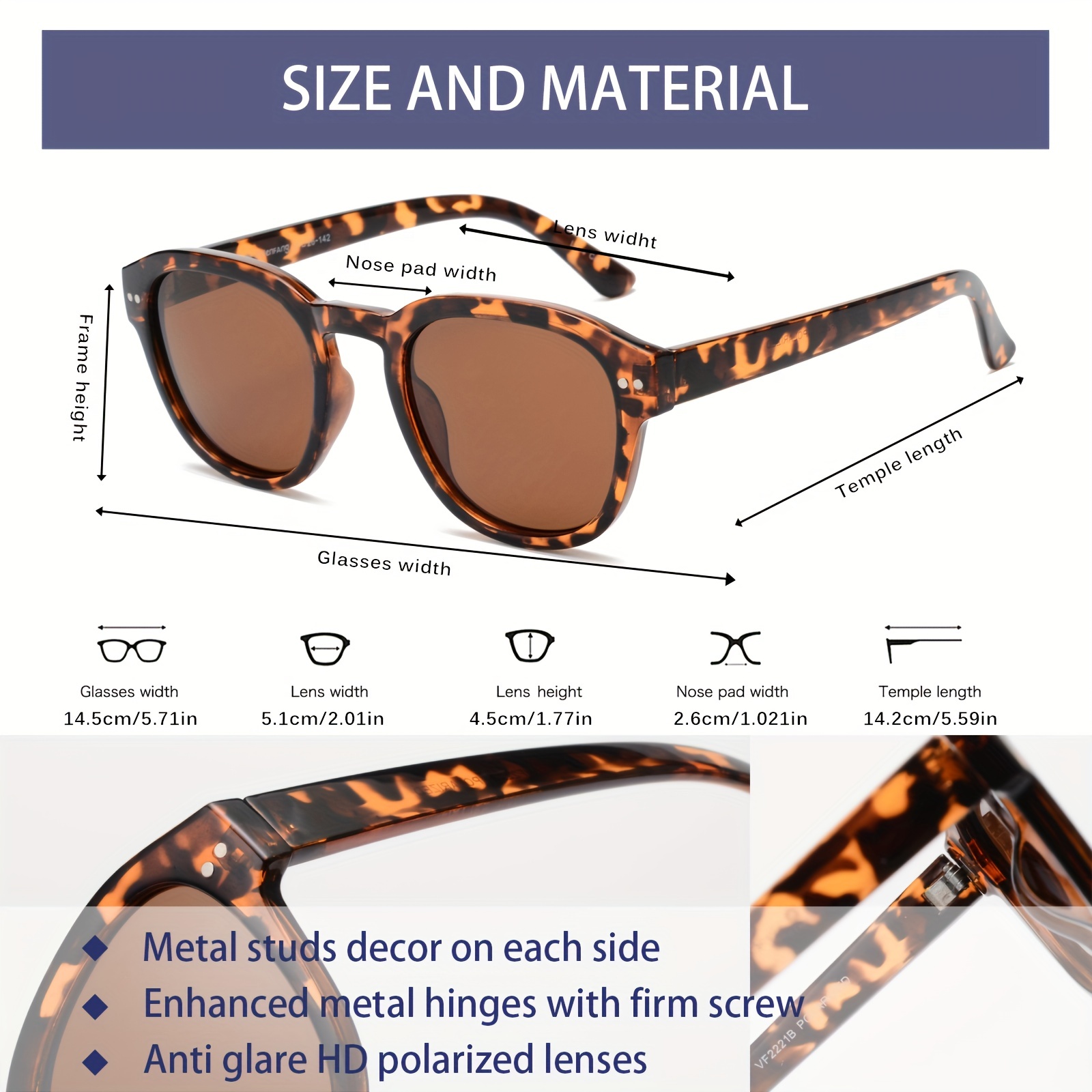 Classic Retro Round Polarized Sunglasses For Men Sunglasses - Temu