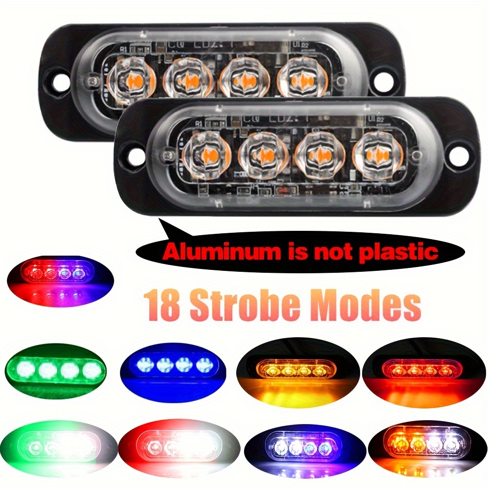 Battery Operated Emergency Lights for Car Truck Tractor Snow Plow Magnet  Mount 3 Watts LED Red Flashlight