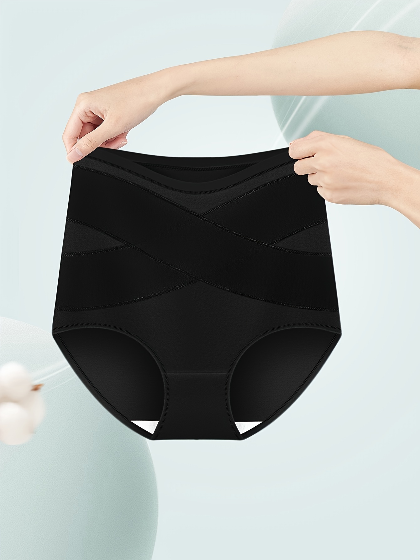 Cotton High Waist Abdominal Slimming Hygroscopic Underwear,Women's Stretch  Seamless Tummy Control Breathable Panties Briefs. (L, 4 Pcs Black) :  : Clothing, Shoes & Accessories
