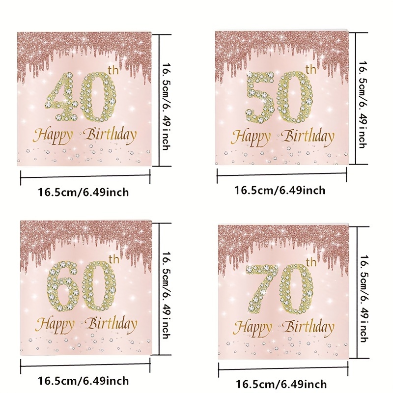 Servilletas de papel 40 cumpleaños